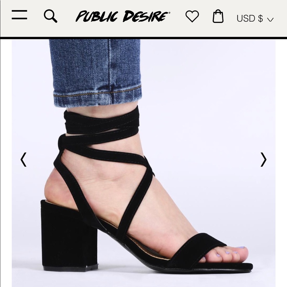 public desire faux suede sandals